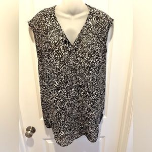 Black and white blouse